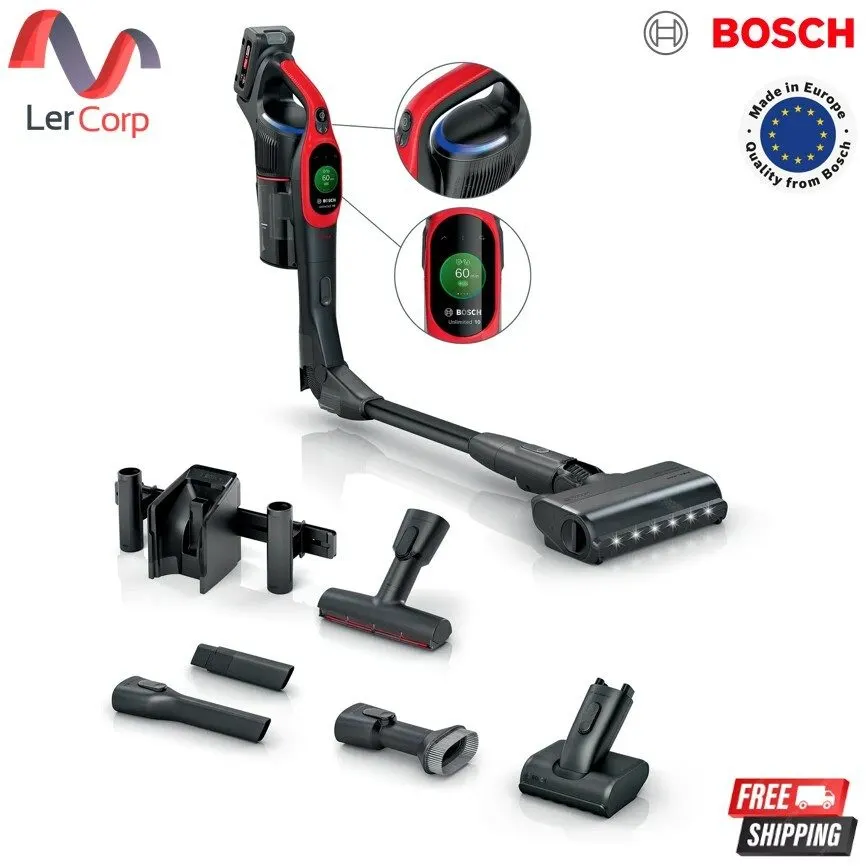 (Bosch) Unlimited 10 Cordless Stick Vacuum BCS1041PET Red