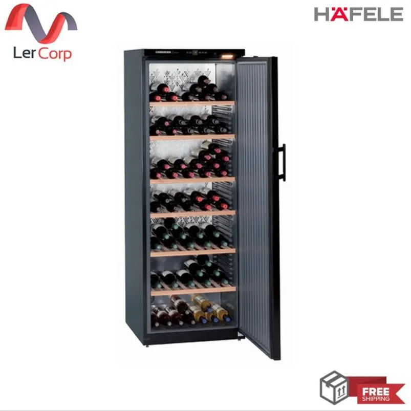 (Hafele) LIEBHERR Wine Chiller 336 Liters Black Door 195 Bottles (495.06.674)
