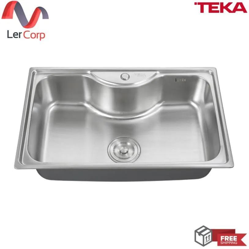 (Teka) Kitchen Sink Model V80.50 Free Cold Water Faucet and Vegetable Washing Basket