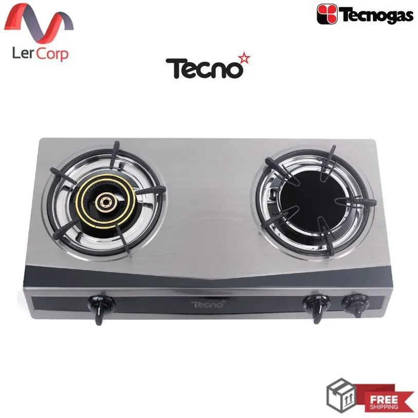 (Tecnogas) Tecnostar Infrared Gas Stove 2 Burners Tabletop Model TNS G 05 71 cm