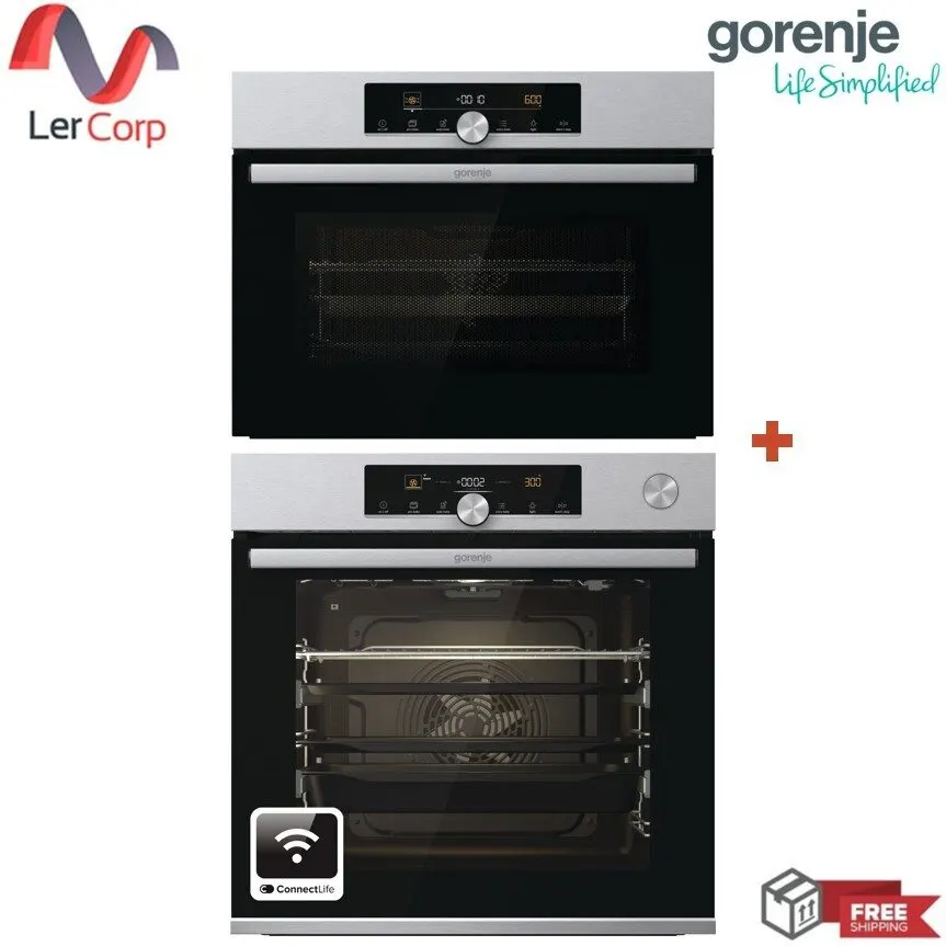 (Gorenje) Set Combo WiFi Oven 77L BSA6747A04XWI + Compact Microwave Oven BCM4547A10X