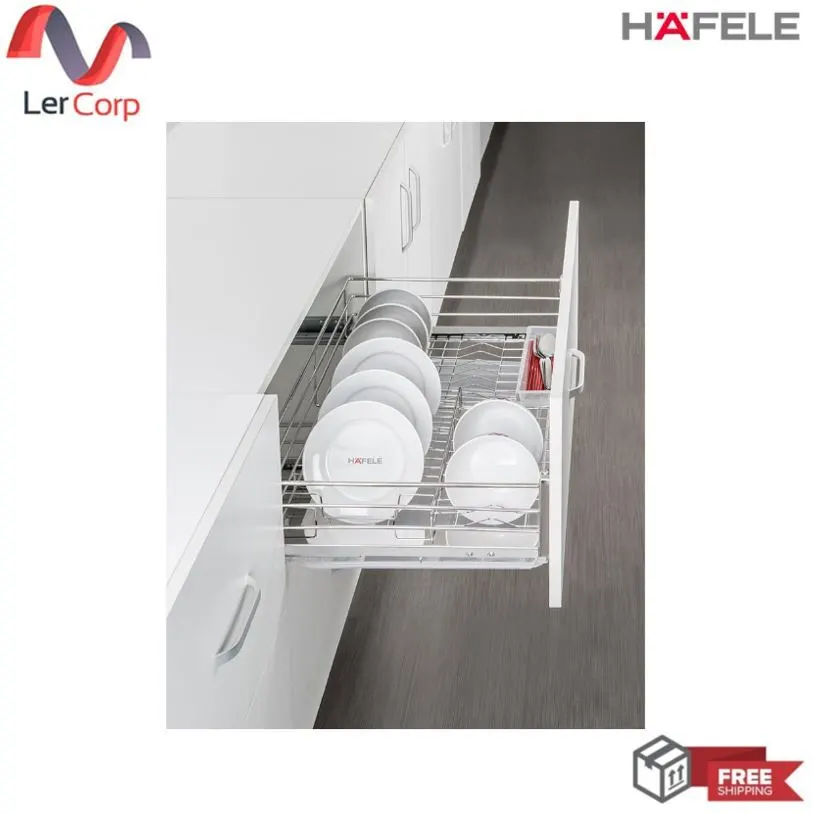 (Hafele) Front Pull-Out Dish Basket Set for 600 mm Cabinet (495.35.090)
