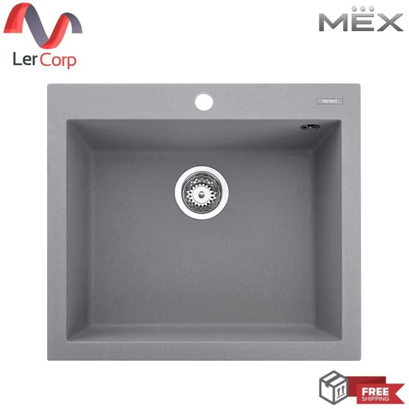 (MEX) Single Bowl Sink, Synthetic Granite, Model KIN15CE