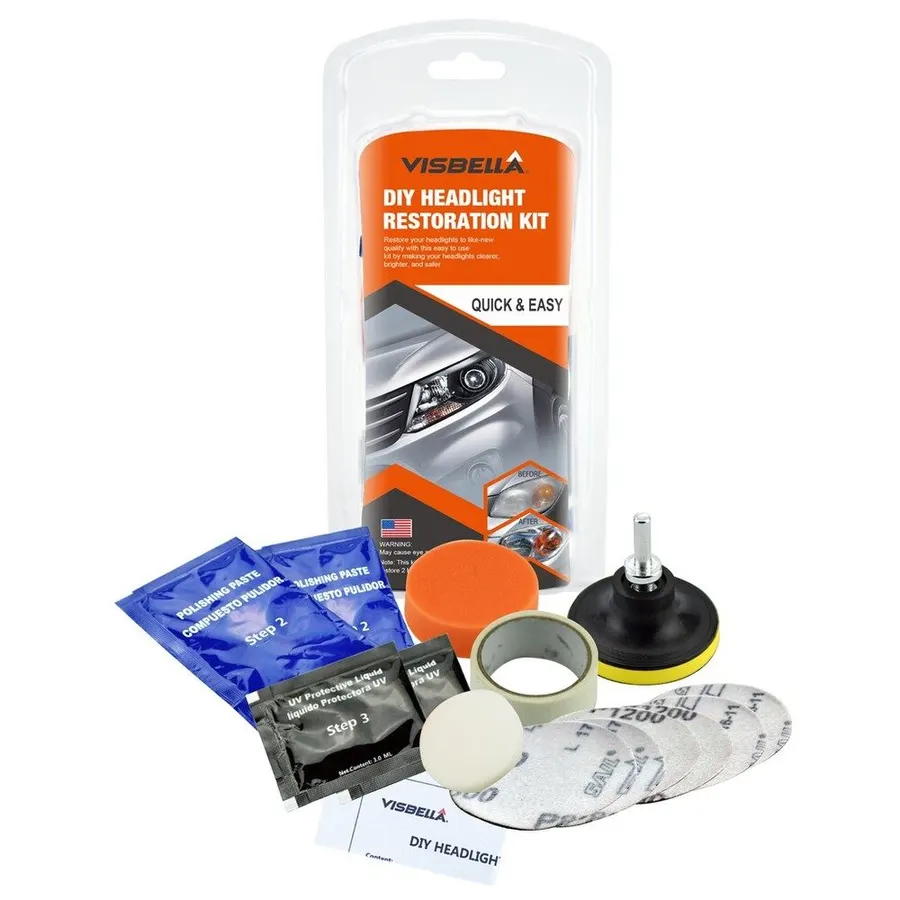 Visbella Car Care Headlight Restoration Kit (D.I.Y)