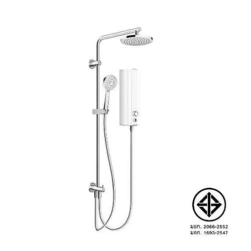 (Hafele) Shower Set with Water Heater White AQUA PRO WSHW.COL WH.CR 5.5KW (495.60.071)