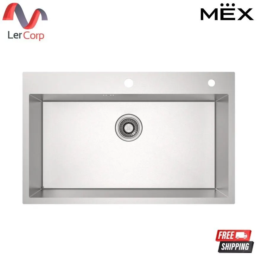 (Mex) Undermount Sink 1 Bowl Model SQ82-MF Silver