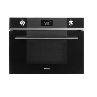 (Smeg) Compact Combination Oven with Microwave Model SF4102MCN Black