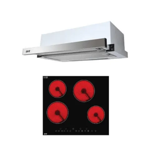 (Eve) SET Electric Cooktop HB60-4VC/TC + Range Hood HS-T62C-60