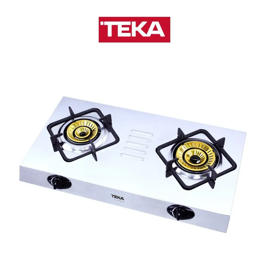 TEKA Gas Cooktop 2 Burners Model FX 2G Brass Head