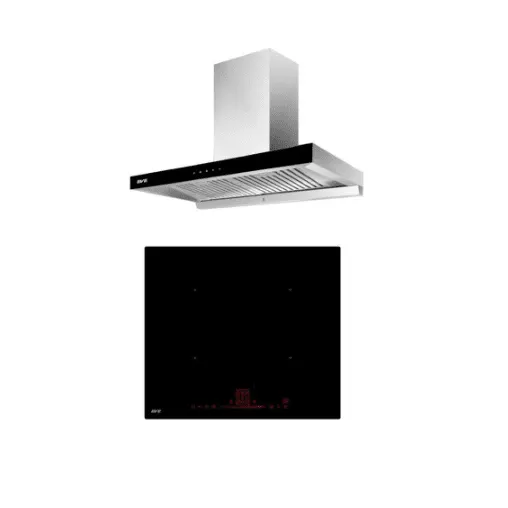(Eve) Electric Hob HB60-4INDIVS/TC + Cooker Hood HC-HEE35C-60