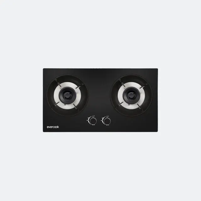 (Eve) 2-Burner Built-in Gas Cooktop with Safety Glass Base SMART II