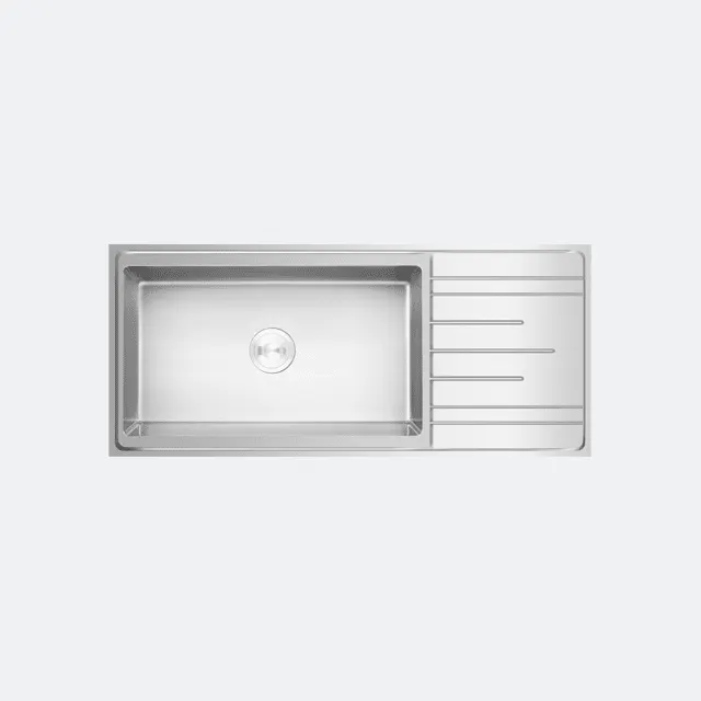 (EVE) Stainless Steel Sink 1 Bowl 1 Drainboard DELTA 1160500 LH