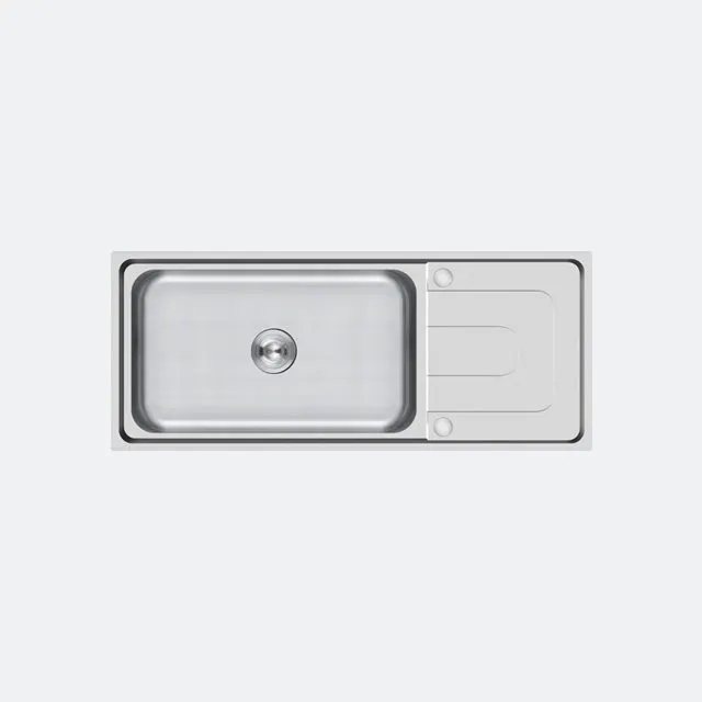 (EVE) Stainless Steel Single Bowl Sink with Drainboard HUDSON 1200/500