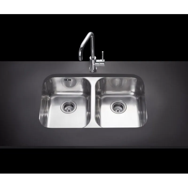 MEX Stainless Steel Undermount Kitchen Sink 2 Bowl Model BL33X2B
