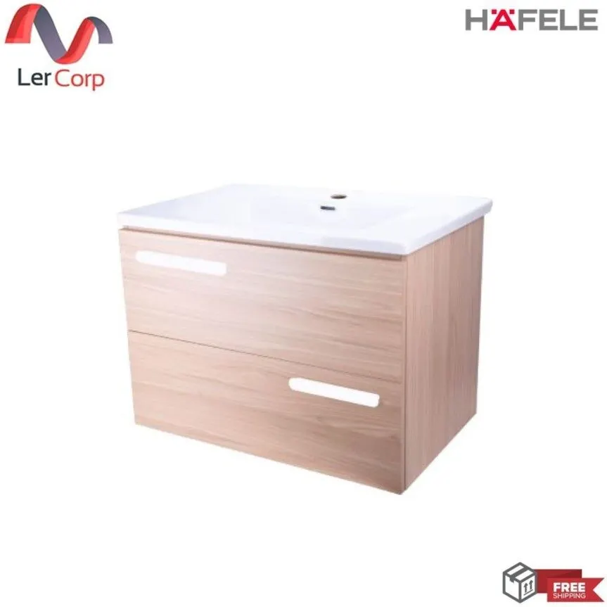 (Hafele) Washbasin with Furniture Cabinet, White Matt Handle (495.16.113)