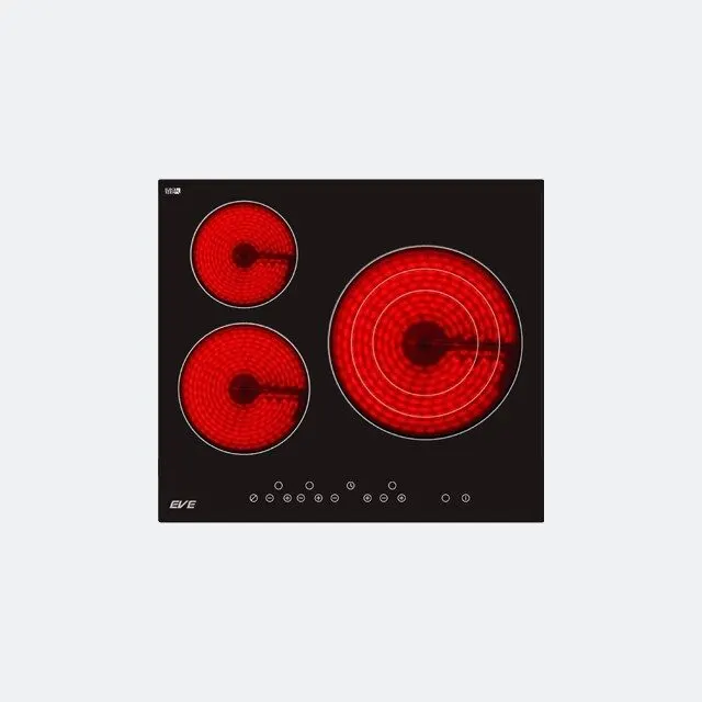 3-Head Ceramic Electric Cooktop Model HB60-2VC1TVC/TC