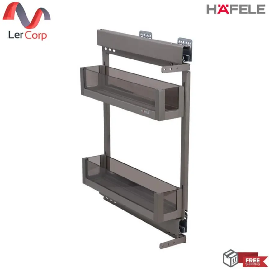 (Hafele) Pull-Out Basket 150 mm Width with Bottle Divider Champagne Glass Edge (495.35.338)