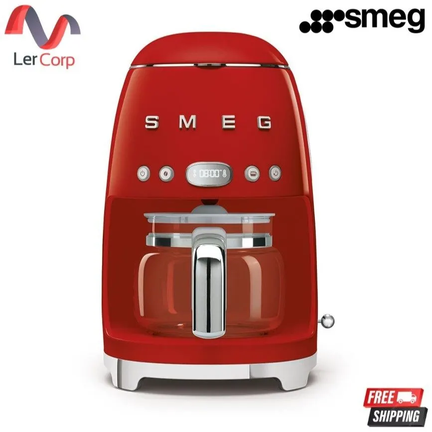 (Smeg) Smeg 50's Retro Drip Coffee Machine Model DCF02RDEU Red