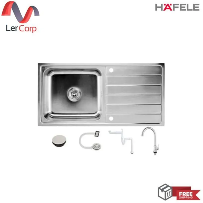(Hafele) SINK SPECIAL Set 3 Top-Mount Sink Econo Series (495.39.422) with Free Cold Water Tap
