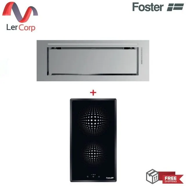 (Foster) FLAT INOX 2513 061 Cooker Hood + ELETTRA 7322 231 Induction Hob