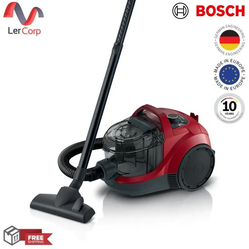 (BOSCH) Canister Vacuum Cleaner Bagless Red BGS21WX200