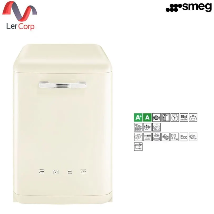 (Smeg) Victoria 50's Retro Style Dishwasher Cream LVFABCR3