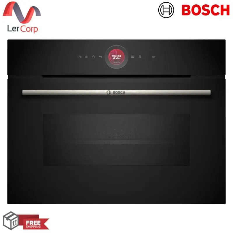(BOSCH) Built-in Combined Microwave Oven Series 8, 60 x 45 cm, Black, Model CMG7241B1