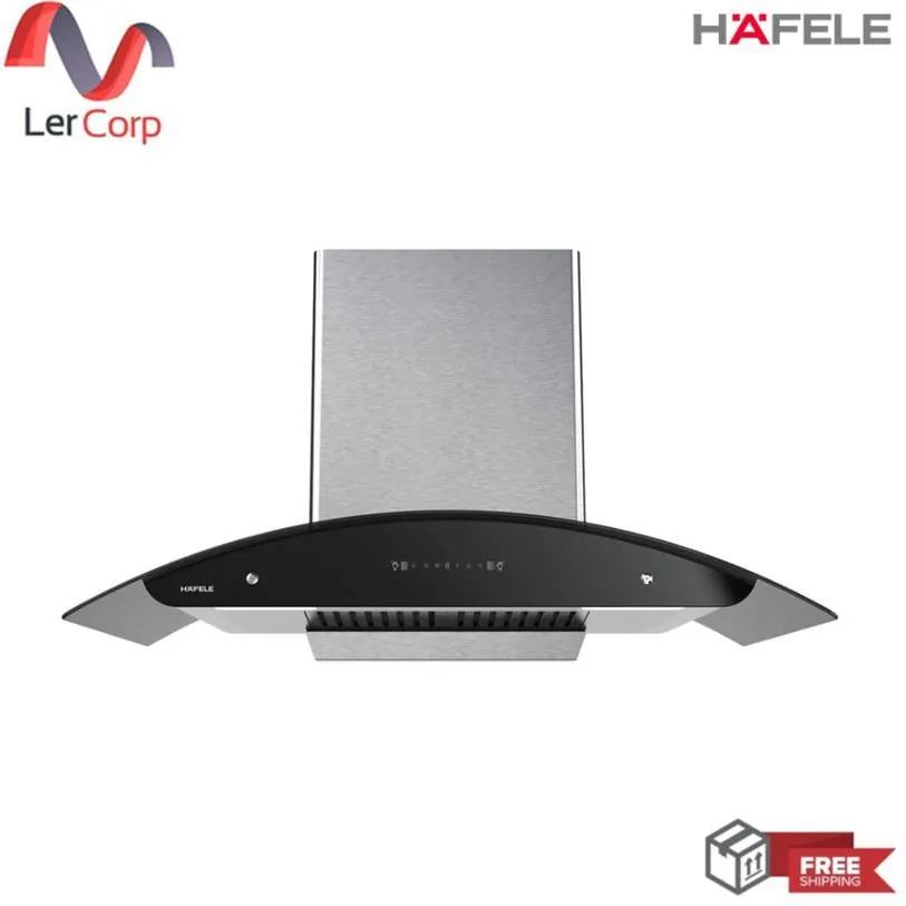 (HAFELE) Wall-Mounted Range Hood Eureka BLACK WINGS Series 90 CM (495.38.320)