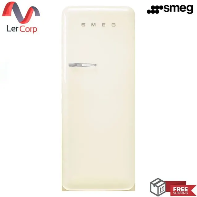 (Smeg) Refrigerator 50's Retro Style Aesthetic FAB28RCR5 Cream