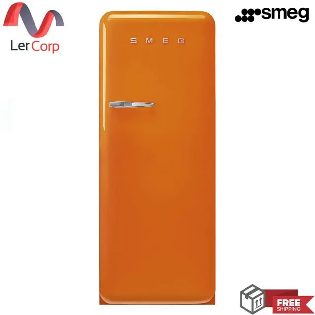 (Smeg) Refrigerator 50's Retro Style Aesthetic Model FAB28ROR5 Orange