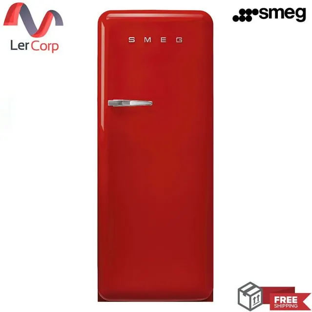(Smeg) Refrigerator 50's Retro Style Aesthetic Model FAB28RRD5 Red