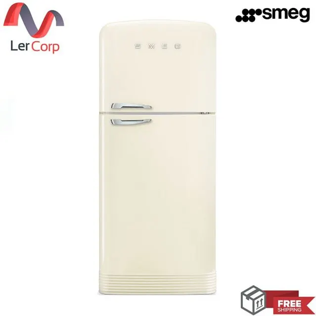 (Smeg) 50's Retro Style Refrigerator Model FAB50RCR5 Cream Color