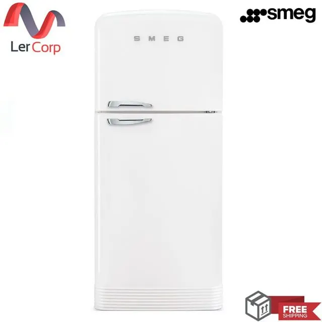 (Smeg) 50's Retro Style Refrigerator FAB50RWH5 Cream