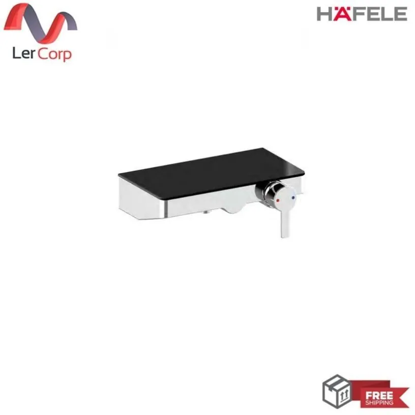 (Hafele) Single Lever Shower Mixer, Wall-Mounted, Black (495.80.221)