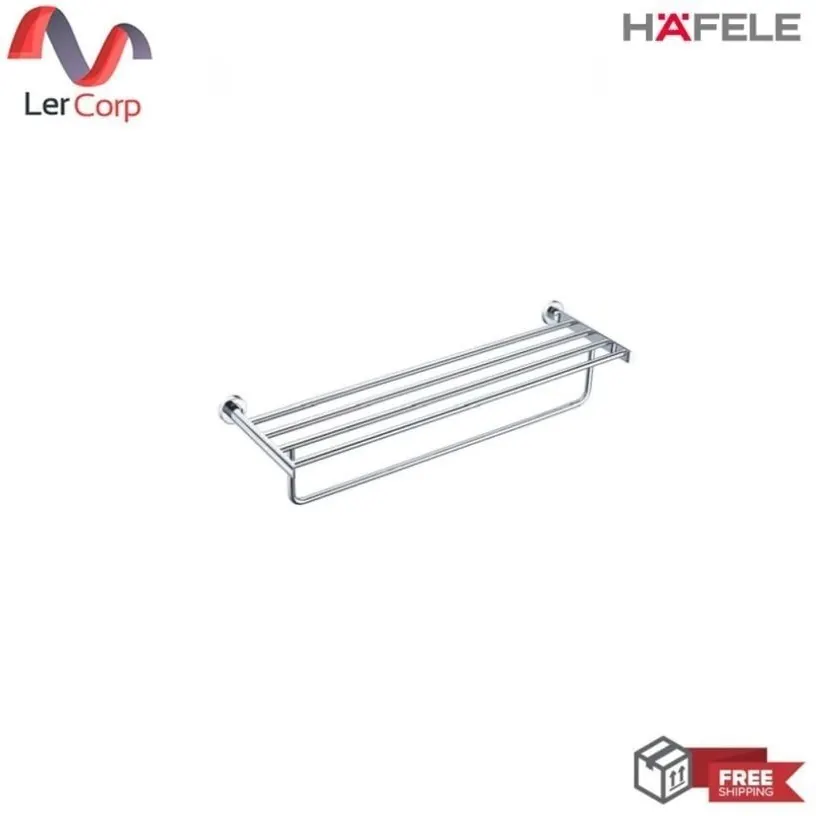 (Hafele) Towel Shelf with Single Rail - RHYOLITE (495.80.029)