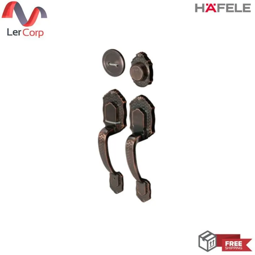 (Hafele) Zinc Alloy Door Handle Standard Model Type A (Dummy Handle) Antique Copper (489.94.321)