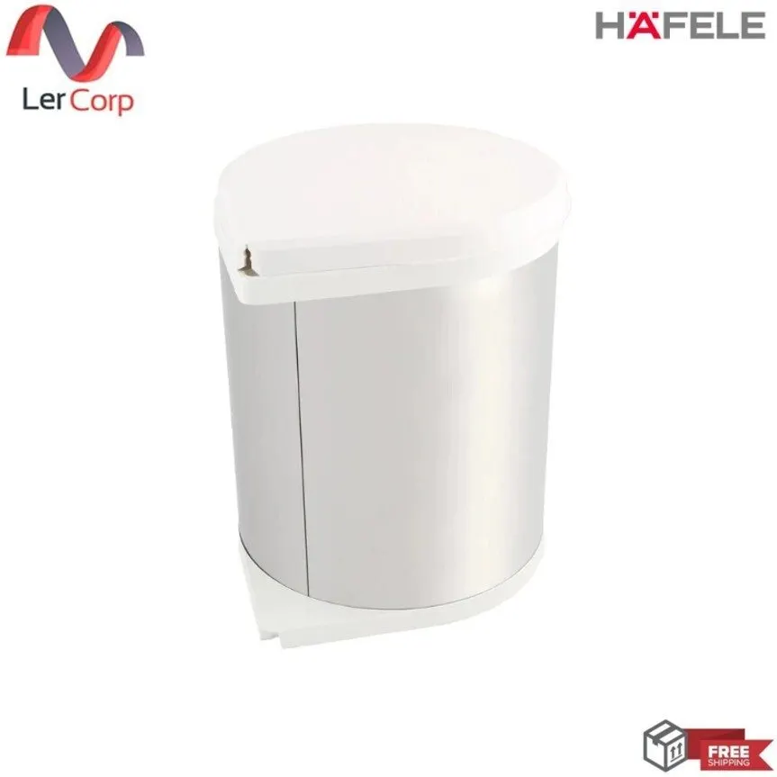 (Hafele) Door-Mounted Waste Bin 15 Litres Stainless Steel (495.43.071)