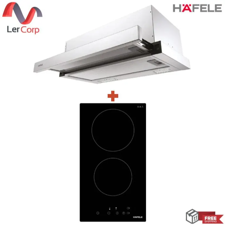 (Hafele) Slim Line Range Hood Series 5 WINDY (538.86.131) + Standard Induction Cooktop Series IH302AP2 (538.46.000)