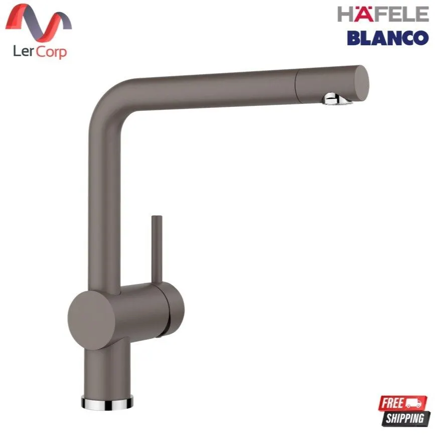 (Hafele) BLANCO LINUS Kitchen Sink Faucet, High Spout, 360° Rotatable, Volcano Grey, Model 565.68.854
