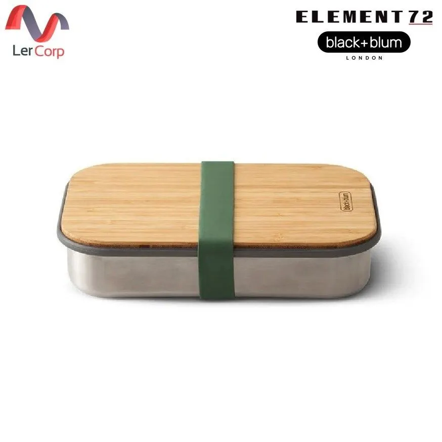 (Element72) BLACK + BLUM Stainless Steel Sandwich Box, STAINLESS STEEL SANDWICH BOX Model, Olive Color