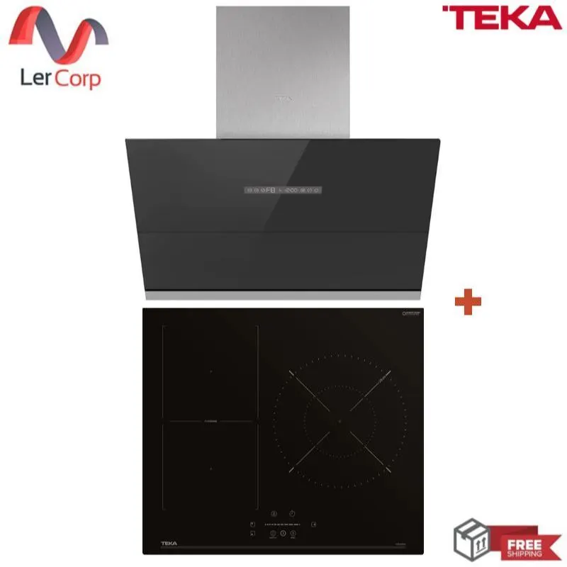 (Teka) Range Hood Model DVV 90 + 3-Zone Induction Cooktop Model IBF63210 SSS BK (VI3)