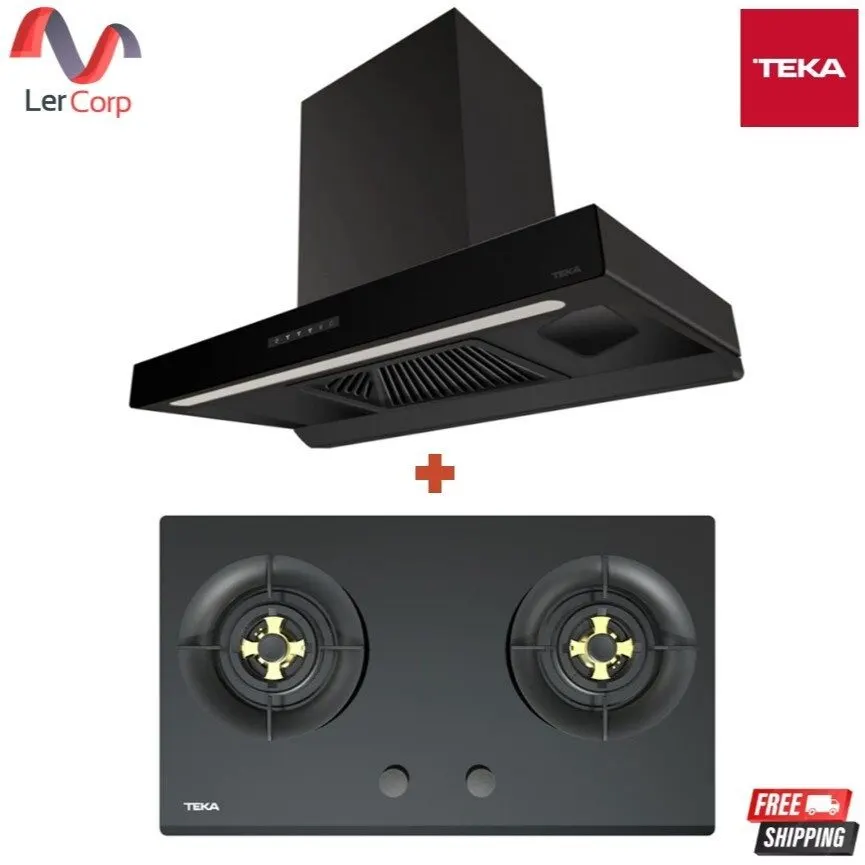 (Teka) 90 cm Cooker Hood Model DLH 9158 T + 2-Burner Gas Stove GTS 78 2G