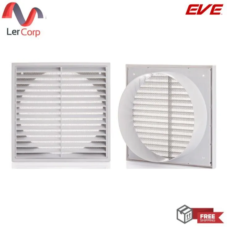 (EVE) Ventilation Duct Cover 8 Inch Square Vent Grille Model KPS200WH