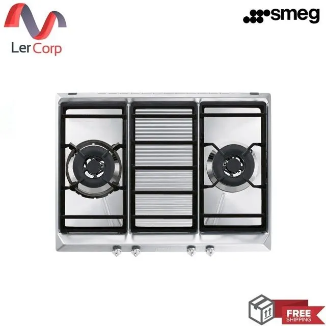 (Smeg) Gas Hob SRV572XG Stainless Steel 70cm