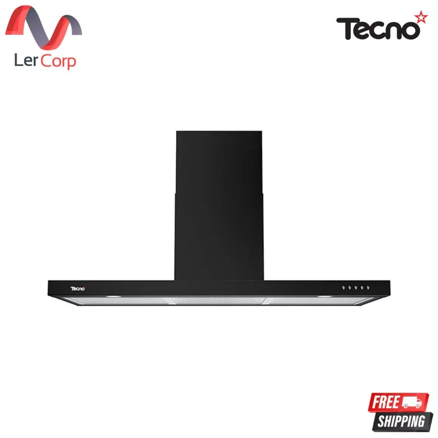 (Tecno) Wall-mounted Range Hood 90 cm Model TNS HD 90 SB Black LED Light