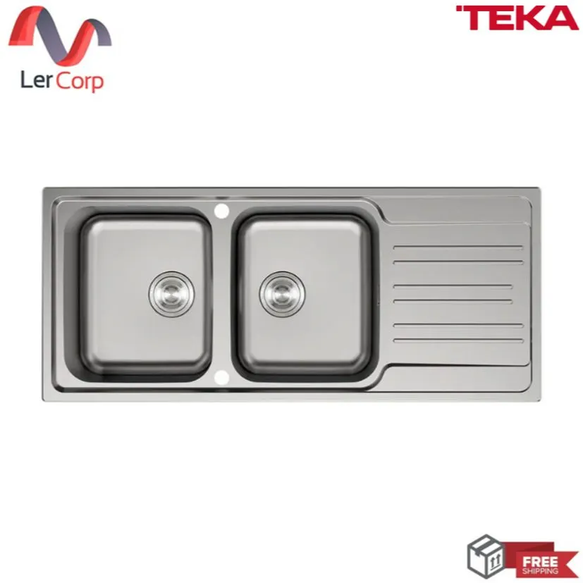 (Teka) Undermount Kitchen Sink 2 Bowls 1 Drainboard TG 120 2B1D