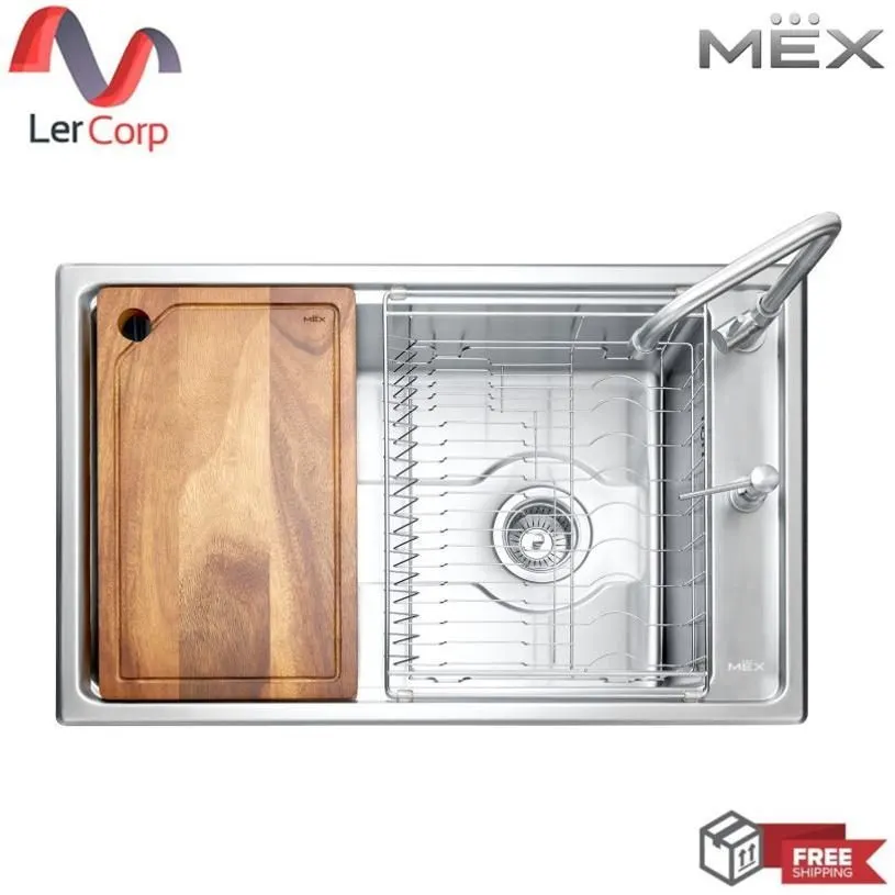 อ่างล้างจาน MEX TD Series 1 หลุม รุ่น TD76 ฟรี ก๊อกน้ำเย็น N262IX