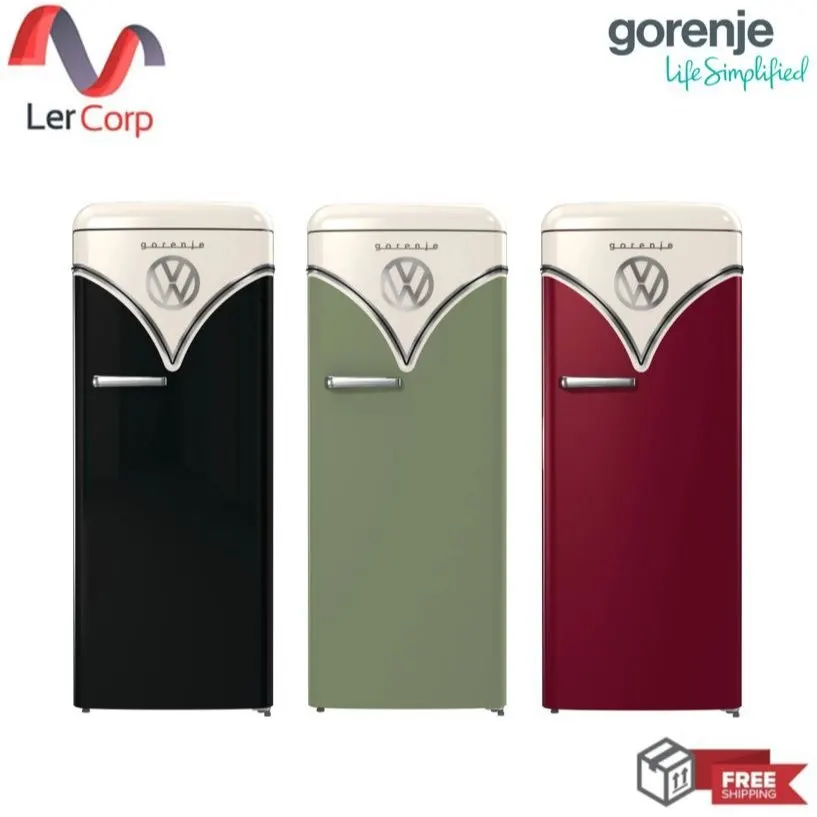 (Gorenje)  ตู้เย็นตั้งพื้น OBRB615DR ความจุ 260 ลิตร สไตล์ retro