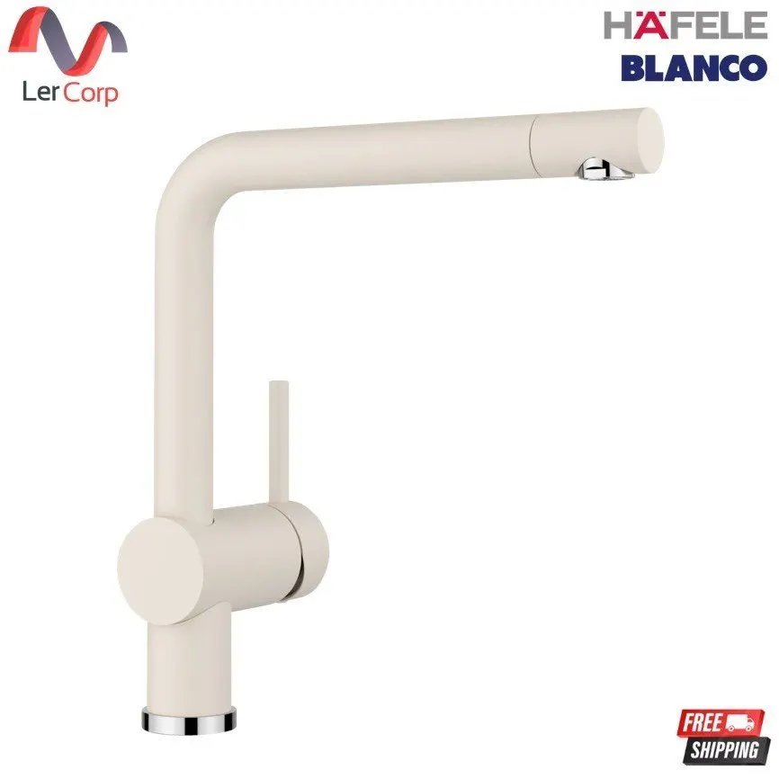 (Hafele) BLANCO LINUS ก๊อกน้ำซิงค์ครัว คอสูง หมุนได้ 360° สี Soft White รุ่น 569.04.776