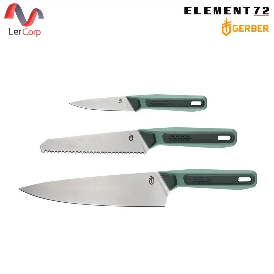 (Element72) GERBER Camping Knife Set 3 Pieces Model COMPLEAT KNIFE SET